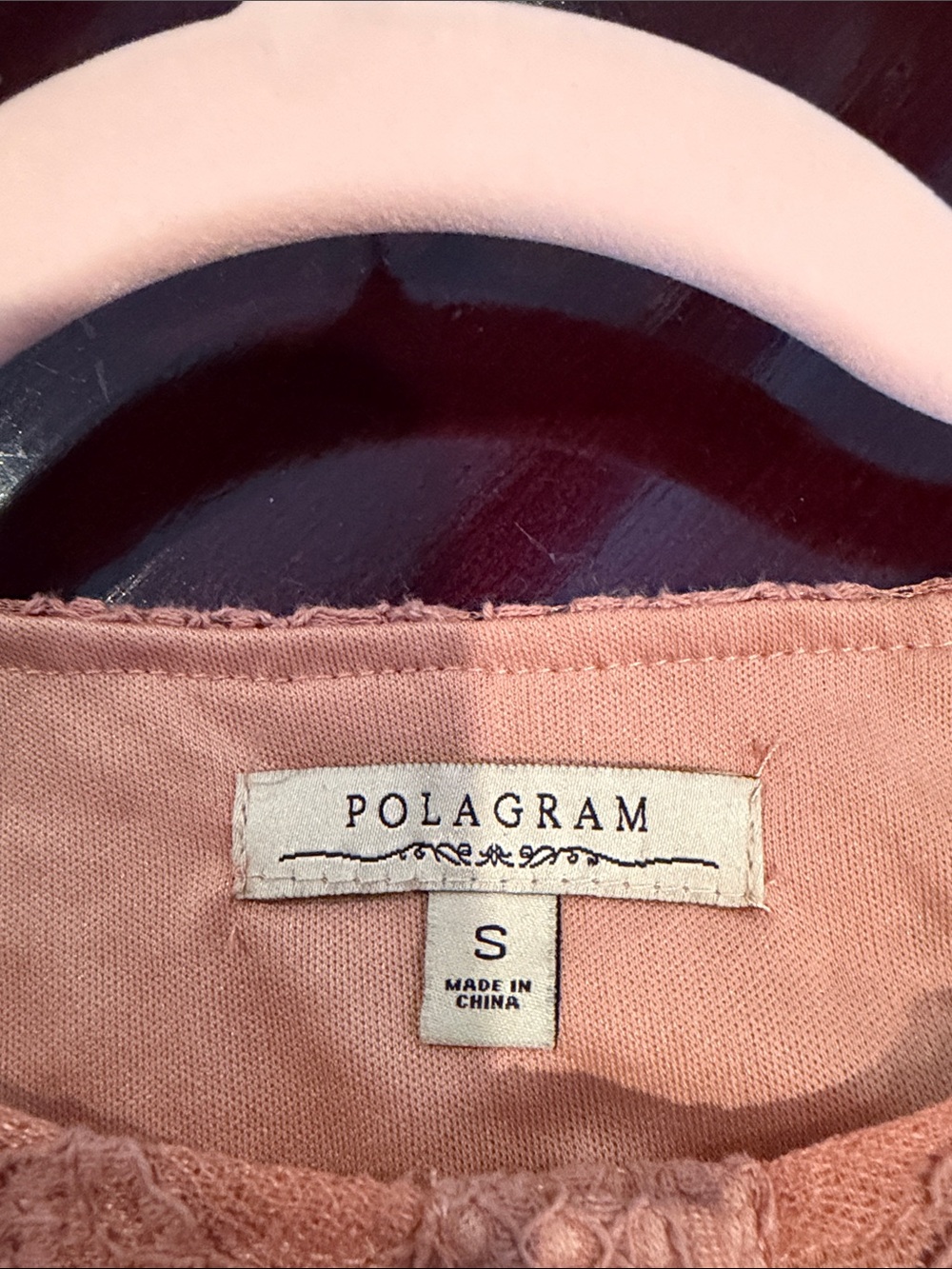 Polagram Rust Lace Button-Front Midi Dress - Picture 2 of 5